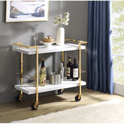 Lilea Metal Bar Cart - Chic Decora