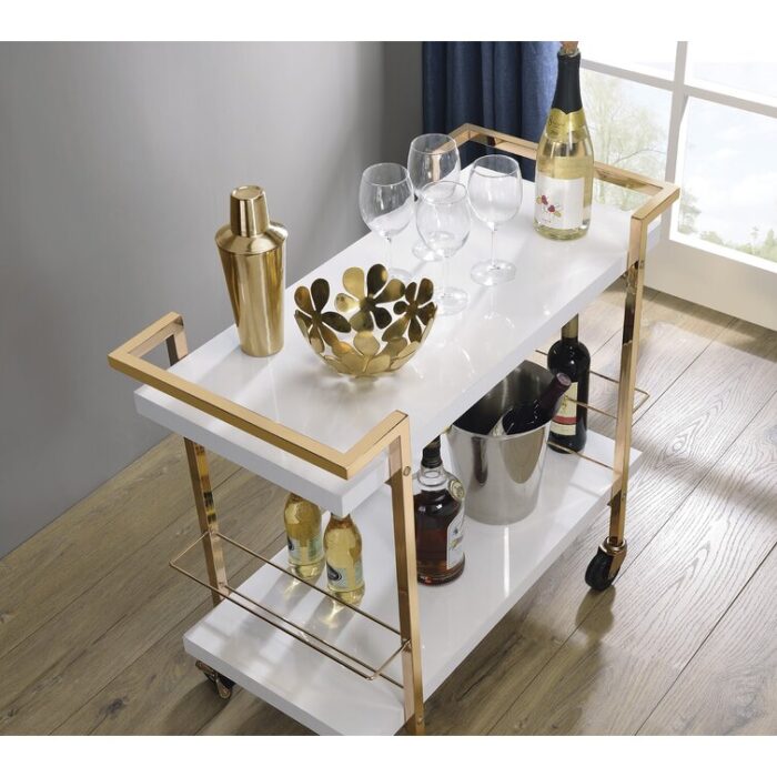 Lilea Metal Bar Cart - Chic Decora