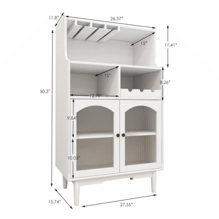 Lillyin 27.56” Bar Cabinet - Chic Decora