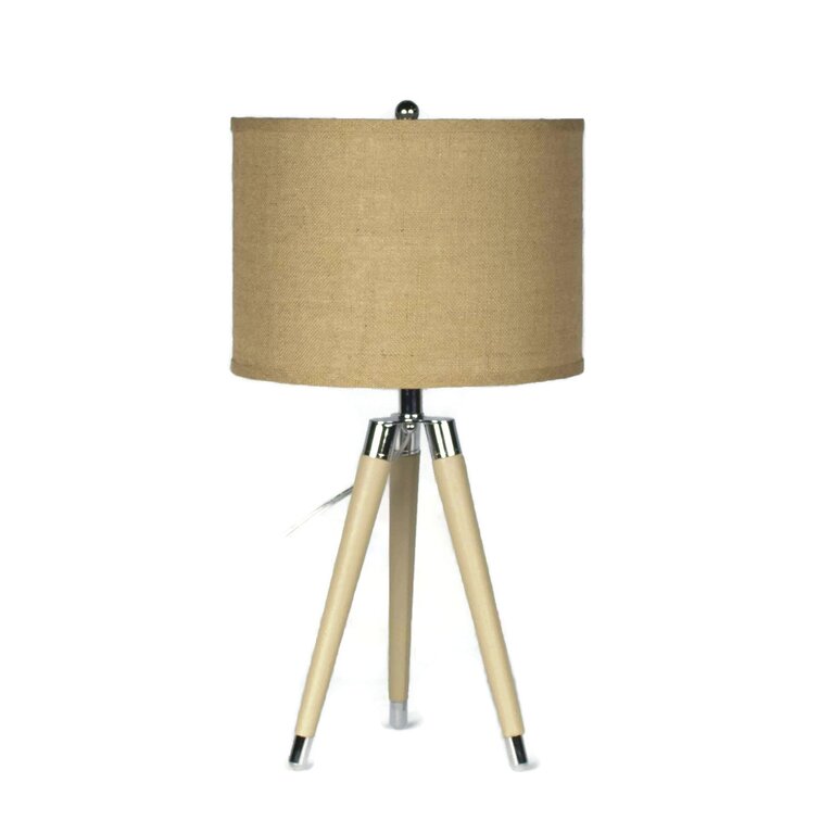 Mila 9.85 in. Mid-Century Modern Integrated LED Bedside Table Lamp - Chic Decora