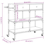 Mawadah Metal Bar Cart - Chic Decora