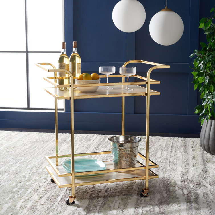 Meesha Metal Bar Cart - Chic Decora