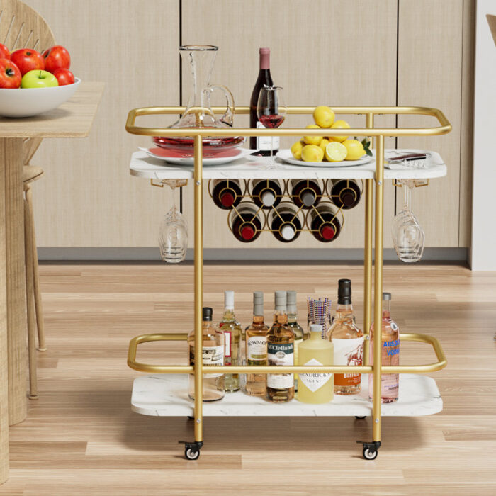 Metal Bar Cart - Chic Decora