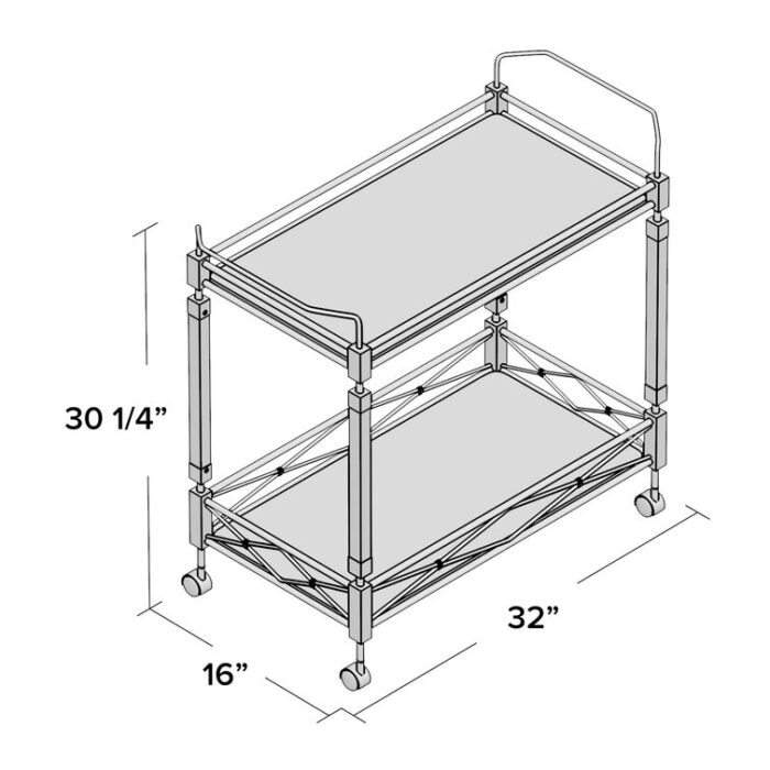 Metal Bar Cart - Chic Decora