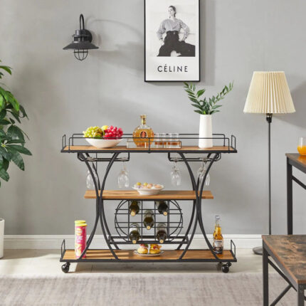 Metal Bar Cart - Chic Decora