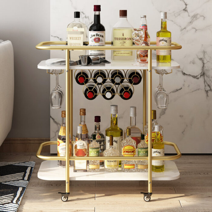 Metal Bar Cart - Chic Decora