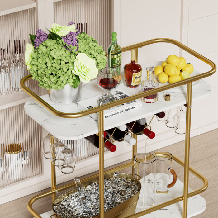 Metal Bar Cart - Chic Decora