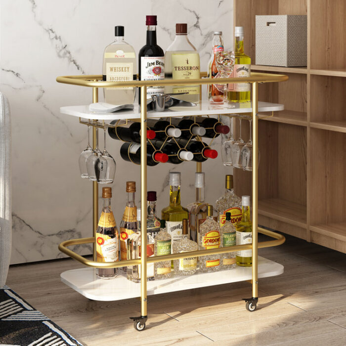 Metal Bar Cart - Chic Decora