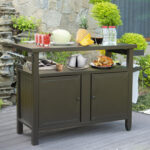 Metal Grill Carts Outdoor with Storage and Wheels - Chic Decora