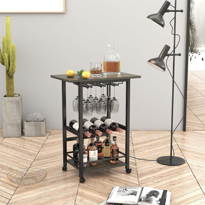 Mobrup Metal Bar Cart - Chic Decora