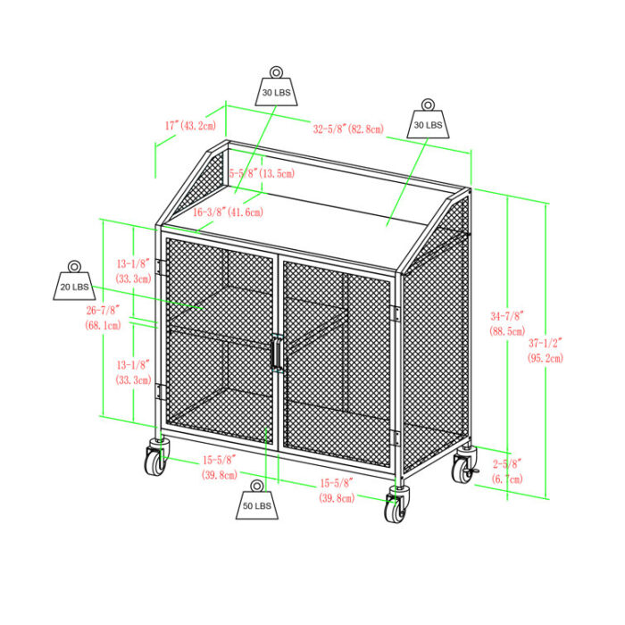 Munich 32.63” Bar Cabinet - Chic Decora