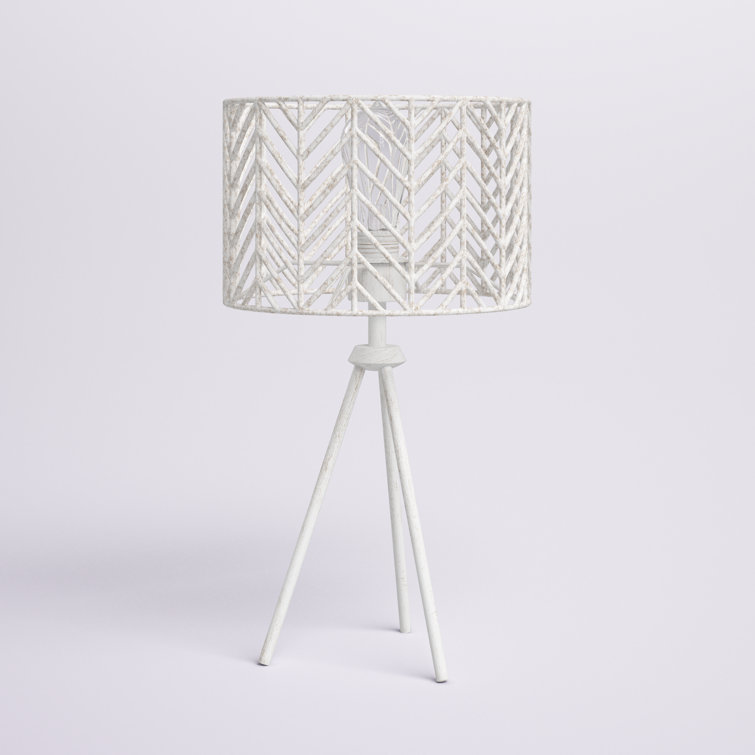 Nalston 18.5″H White Tripod Table Lamp - Chic Decora