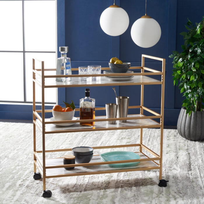 Nigel Metal Bar Cart - Chic Decora