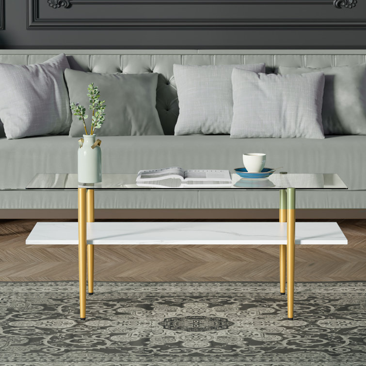 Norita Glass Top Coffee Table - Chic Decora