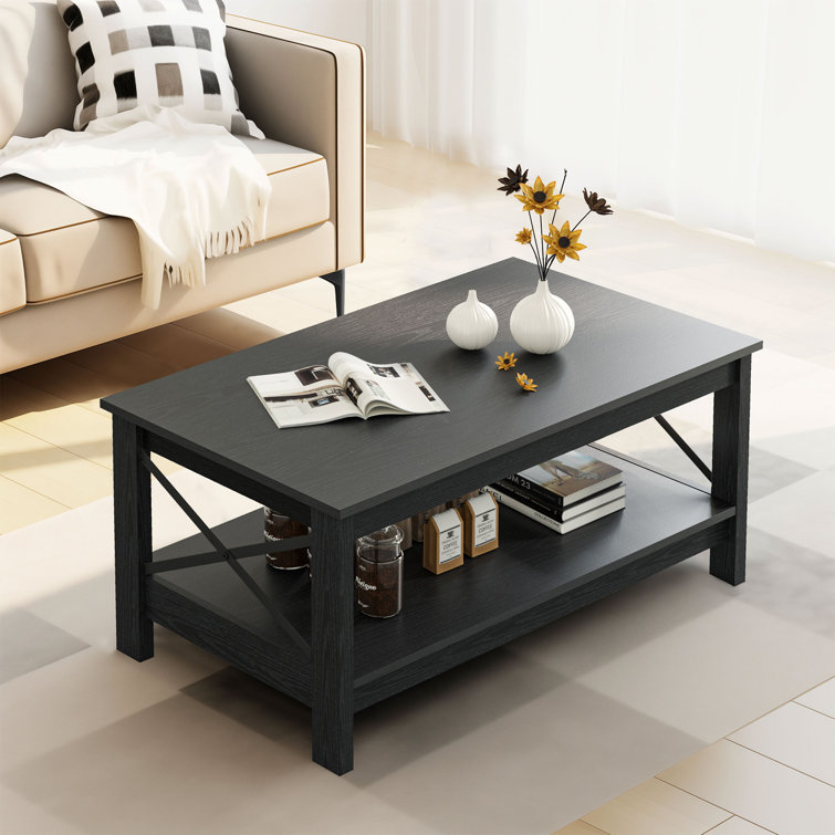 O’Kean 39″ Rectangular Coffee Table with Storage For Living Room - Chic Decora