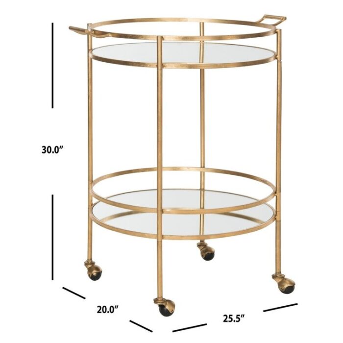 Oxendine Metal Bar Cart - Chic Decora