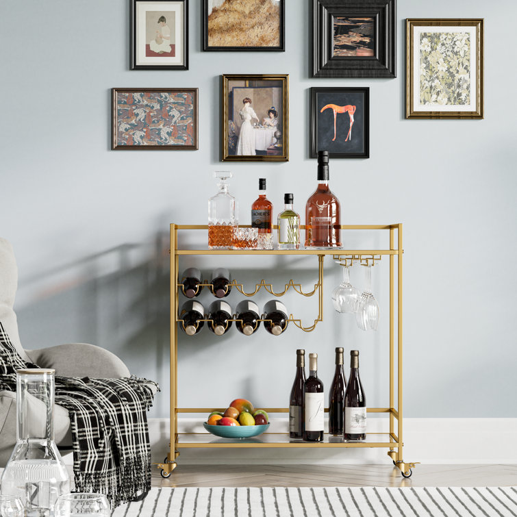 Paolino Metal Bar Cart - Chic Decora