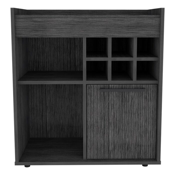 Pasadena Bar Cabinet, Cabinet with Divisions, Two Uncovered Shelves, Six Cubbies - Chic Decora