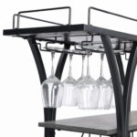 Philesha 3 -Tier Metal Bar Cart with Wheels - Chic Decora