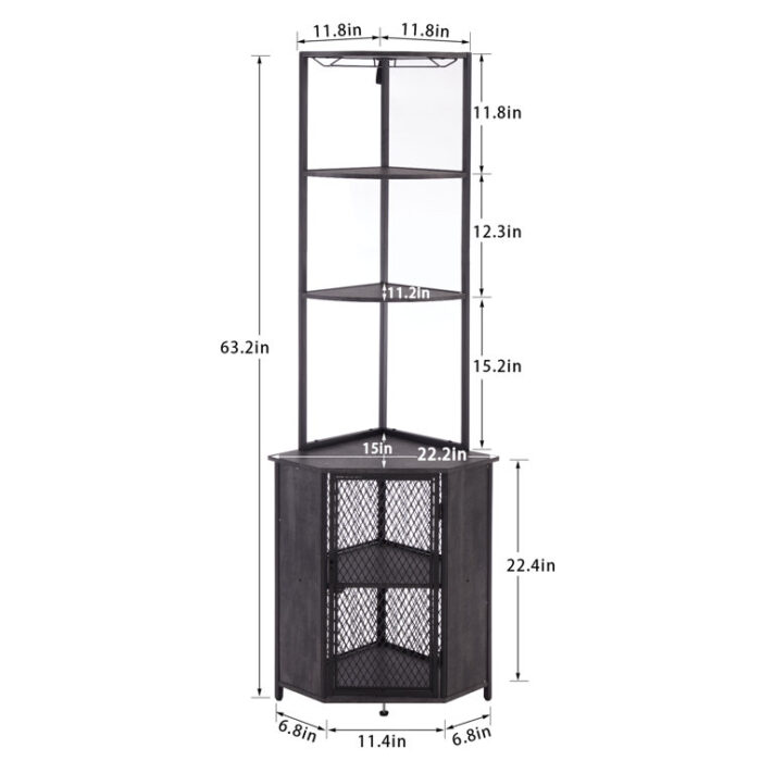 Pittard 22.2” Wine Bar - Chic Decora