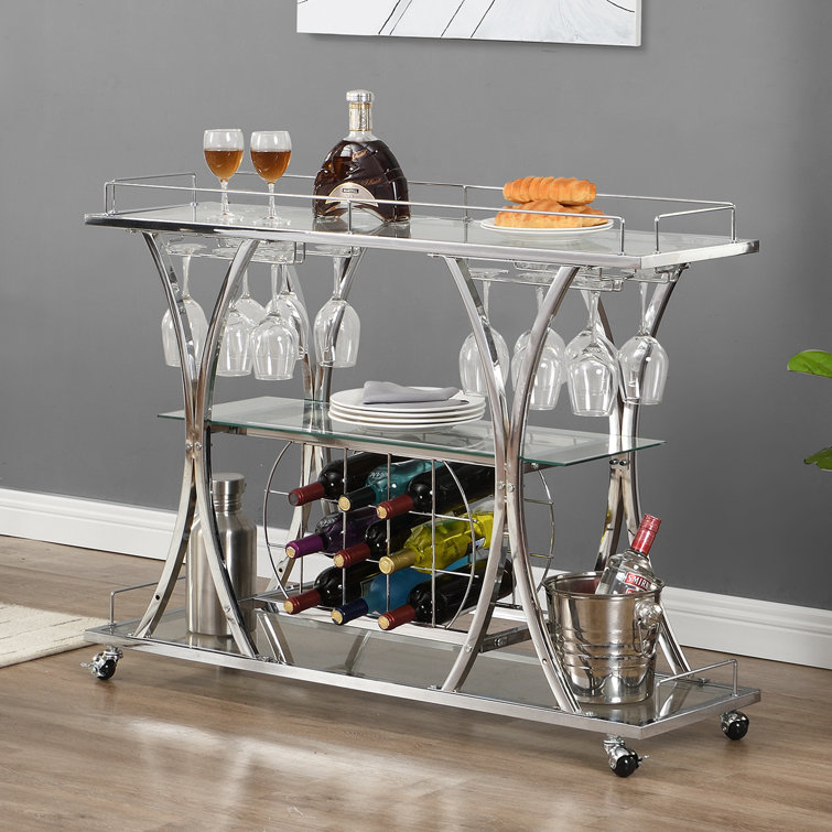 Plasencia Metal Bar Cart - Chic Decora