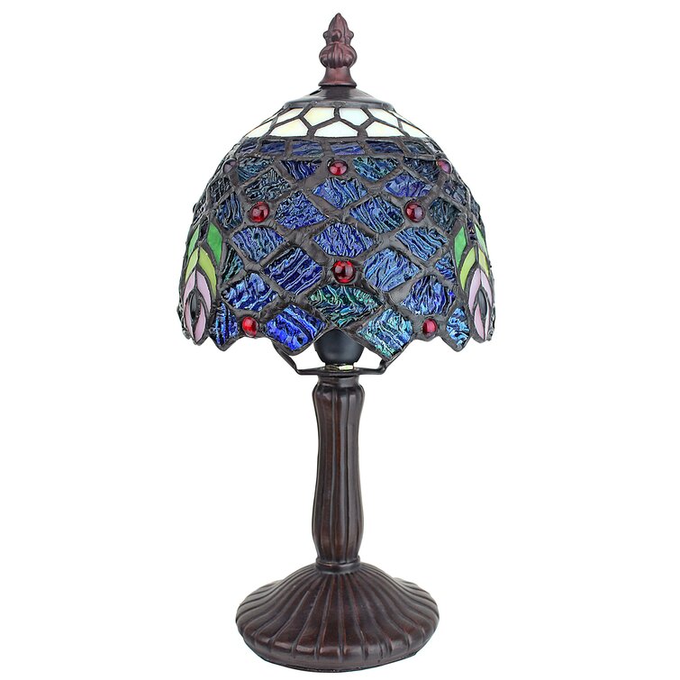 Ravishing Peacock Tiffany-Style Table Lamp - Chic Decora