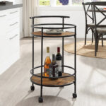 Rayfield Metal Serving Bar Cart - Chic Decora