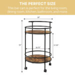 Rayfield Metal Serving Bar Cart - Chic Decora