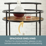 Rayfield Metal Serving Bar Cart - Chic Decora