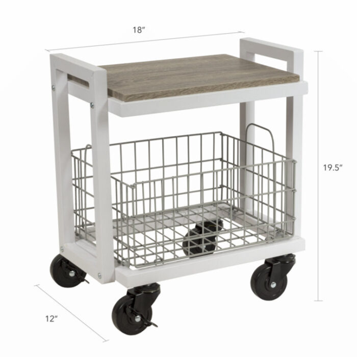 Rikelme Metal Bar Cart - Chic Decora