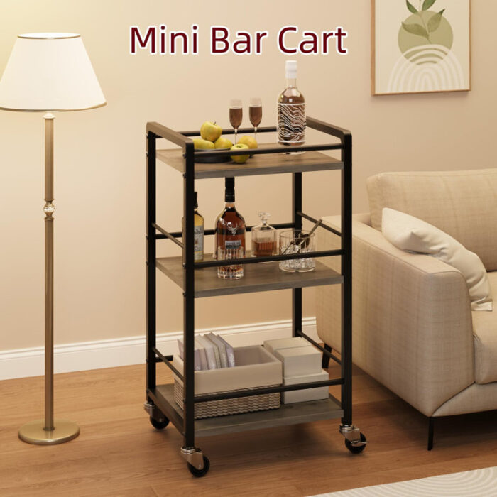 Roxeann Wood Bar Cart - Chic Decora