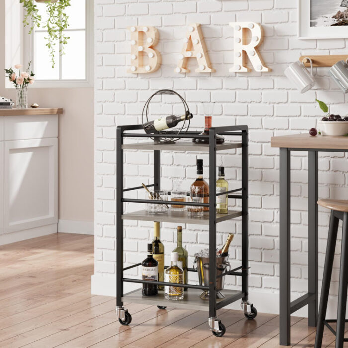 Roxeann Wood Bar Cart - Chic Decora