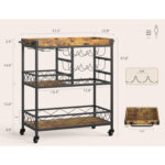 Rubiya Wood Bar Cart - Chic Decora