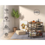 Rubiya Wood Bar Cart - Chic Decora