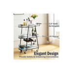 Rushna Metal Bar Cart - Chic Decora