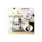 Rushna Metal Bar Cart - Chic Decora