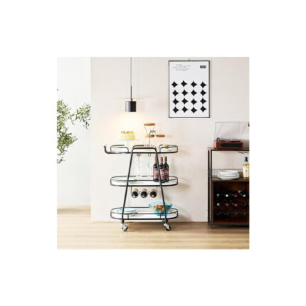 Rushna Metal Bar Cart - Chic Decora