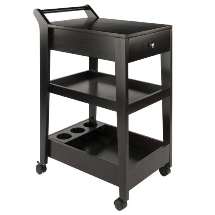 Saunders Wood Bar Cart - Chic Decora