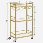 Sejun Metal Bar Cart - Chic Decora