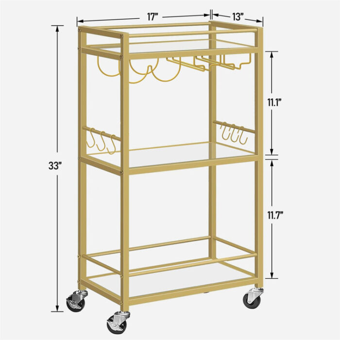 Sejun Metal Bar Cart - Chic Decora