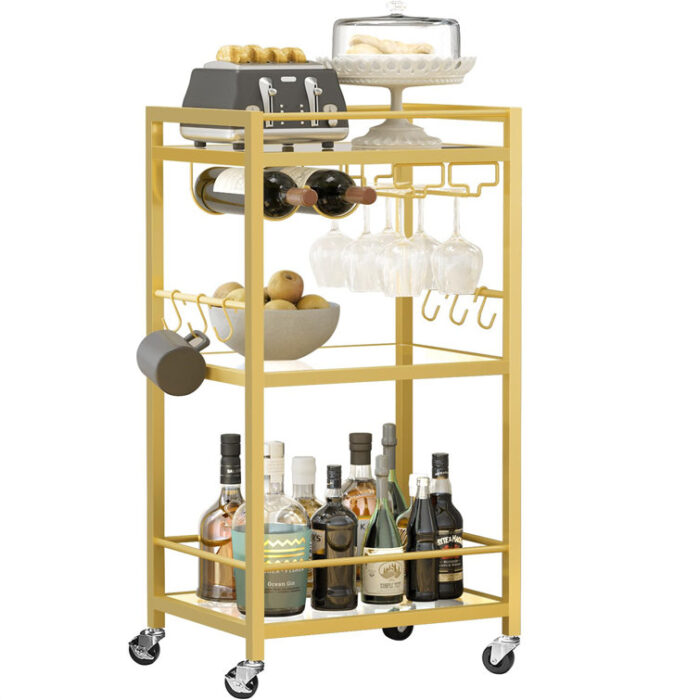 Sejun Metal Bar Cart - Chic Decora