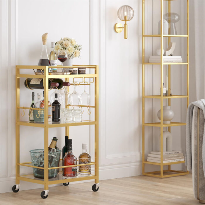 Sejun Metal Bar Cart - Chic Decora