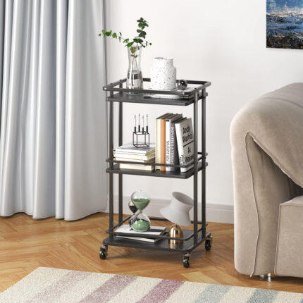 Stasia Metal Bar Cart - Chic Decora