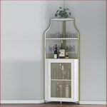 TealaCorner Wine Bar Cabinet with Storage,Wine Rack Cabinet Home Bar Furniture Shelf - Chic Decora