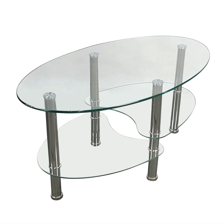 Thacher Glass Top Coffee Table - Chic Decora