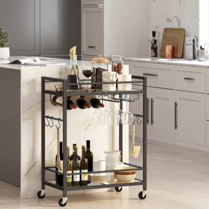 Tiedeman Metal Bar Cart - Chic Decora