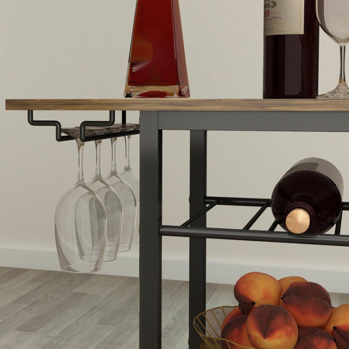 Tymetrius Metal Bar Cart - Chic Decora