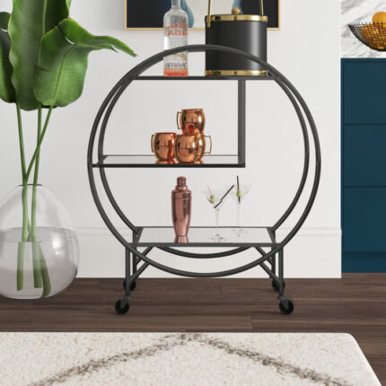 Vannoy Metal Bar Cart - Chic Decora