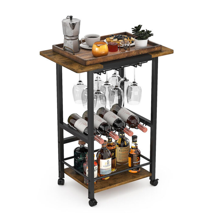 Vermontville Metal Bar Cart - Chic Decora