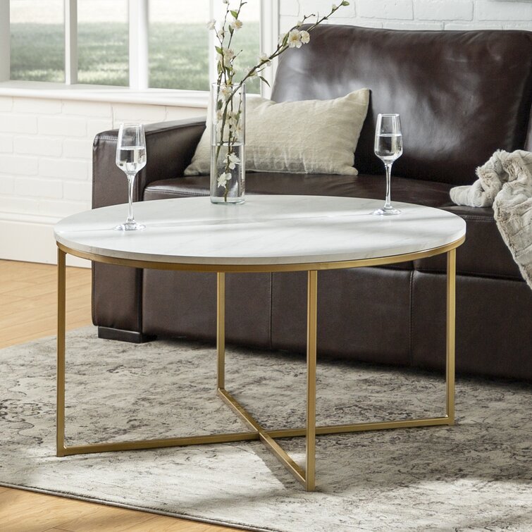 Rothwell Lift Top Extendable Round Frame Coffee Table with Storage - Chic Decora